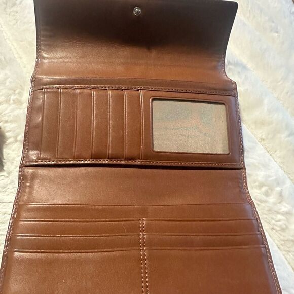 Coach Signature long  Tan and Brown Monogram Wallet - Picture 14 of 17